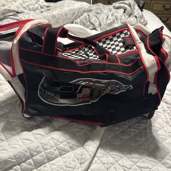 Vtg ADS Sports Dale Earnhardt #3 NASCAR Duffel Racing Checkered Goodwrench Bag - Picture 1 of 11